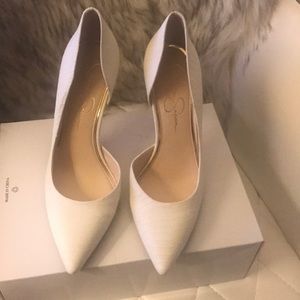 Jessica Simpson Claudette Snake Embossed Heel